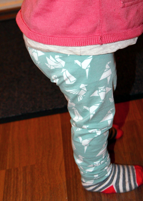 Freebook Leggings Luna - AnnKi - Origami Vögel - K-Nähleon