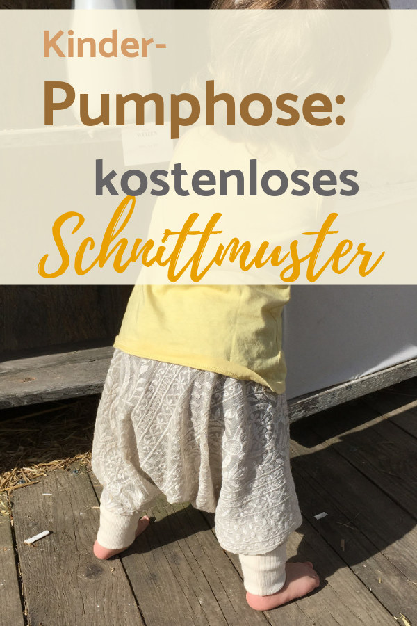 Kostenloses Schnittmuster Pumphose Purzelinchen In 80 110 K Nahleon