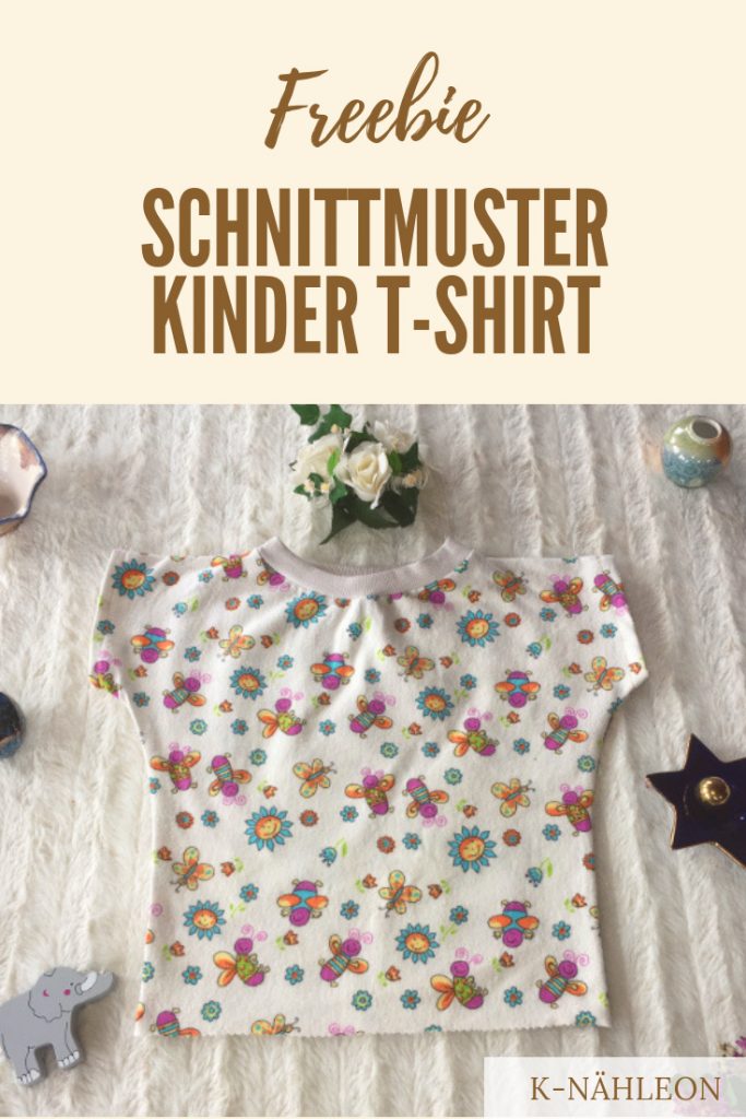 Freebie: Schnittmuster Kinder-T-Shirt mit Fledermausärmeln