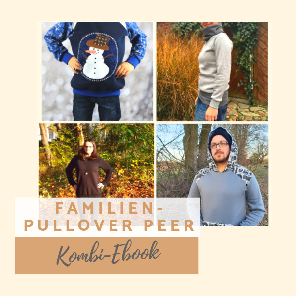 Kombi-Ebook Pullover Peer für die Familie nähen