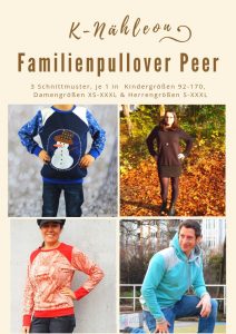 Kombi-Ebook Schnittmuster Pullover Peer für Kinder, Damen und Herren