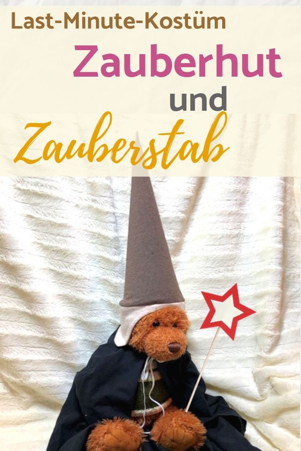 Last-Minute-Kostüm für Kinder: Zauberhut, Umhang und Zauberstab