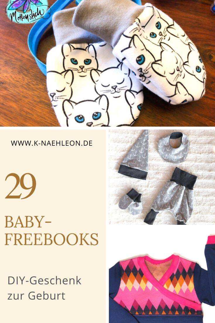 Sammlung von 29 Baby-Freebooks als Geschenk zur Geburt