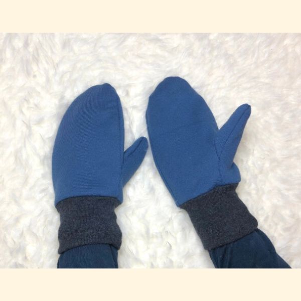 Passform der Handschuh - blauer Sweat