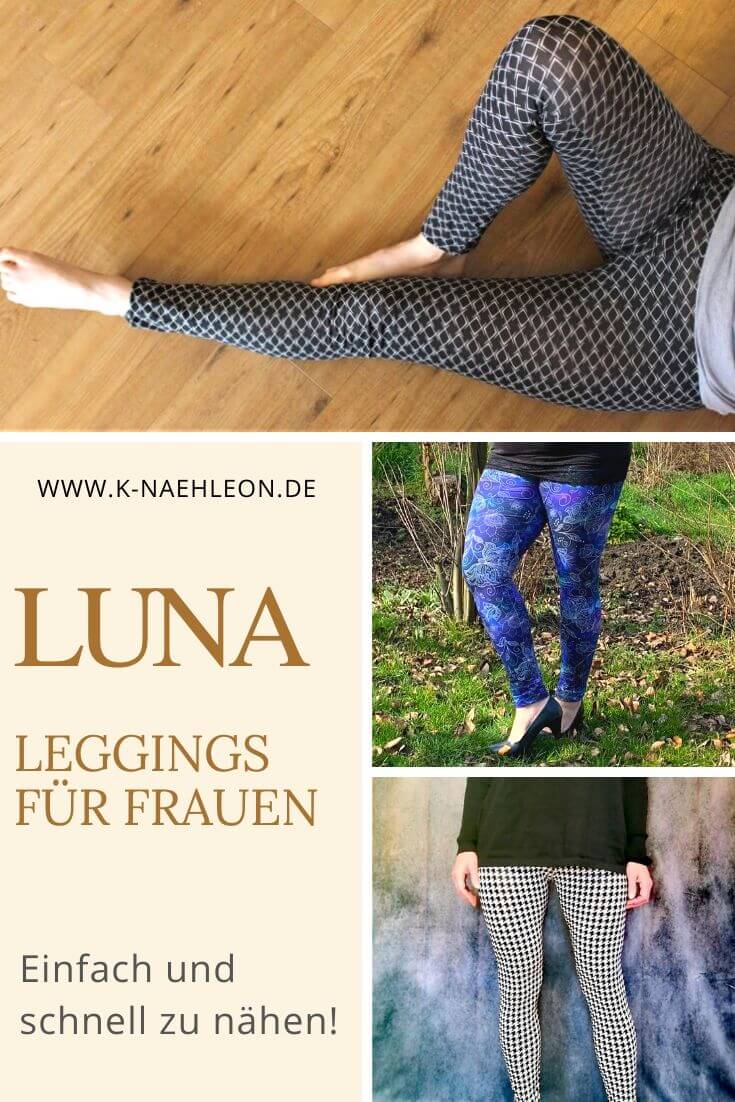 Schnittmuster Leggins Luna für Damen - einfach und schnell zu nähen