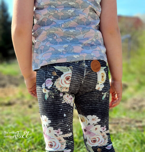 Blumen-Leggins mit Taschen nähen