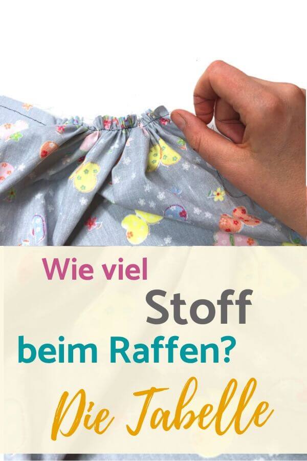 WIe viel Stoff beim Kräuseln?