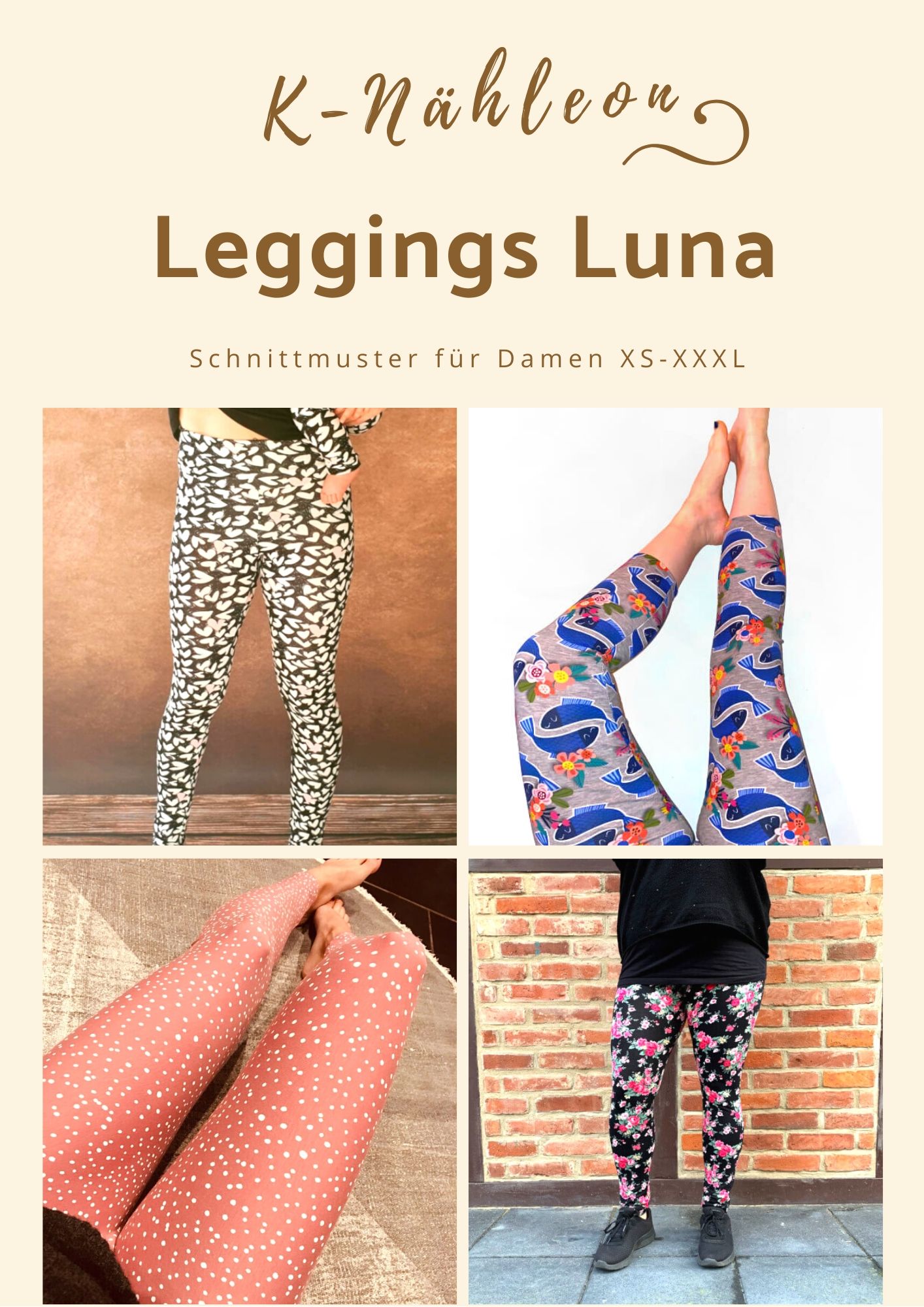 Schnittmuster Leggings Luna für Damen XS - XXXL